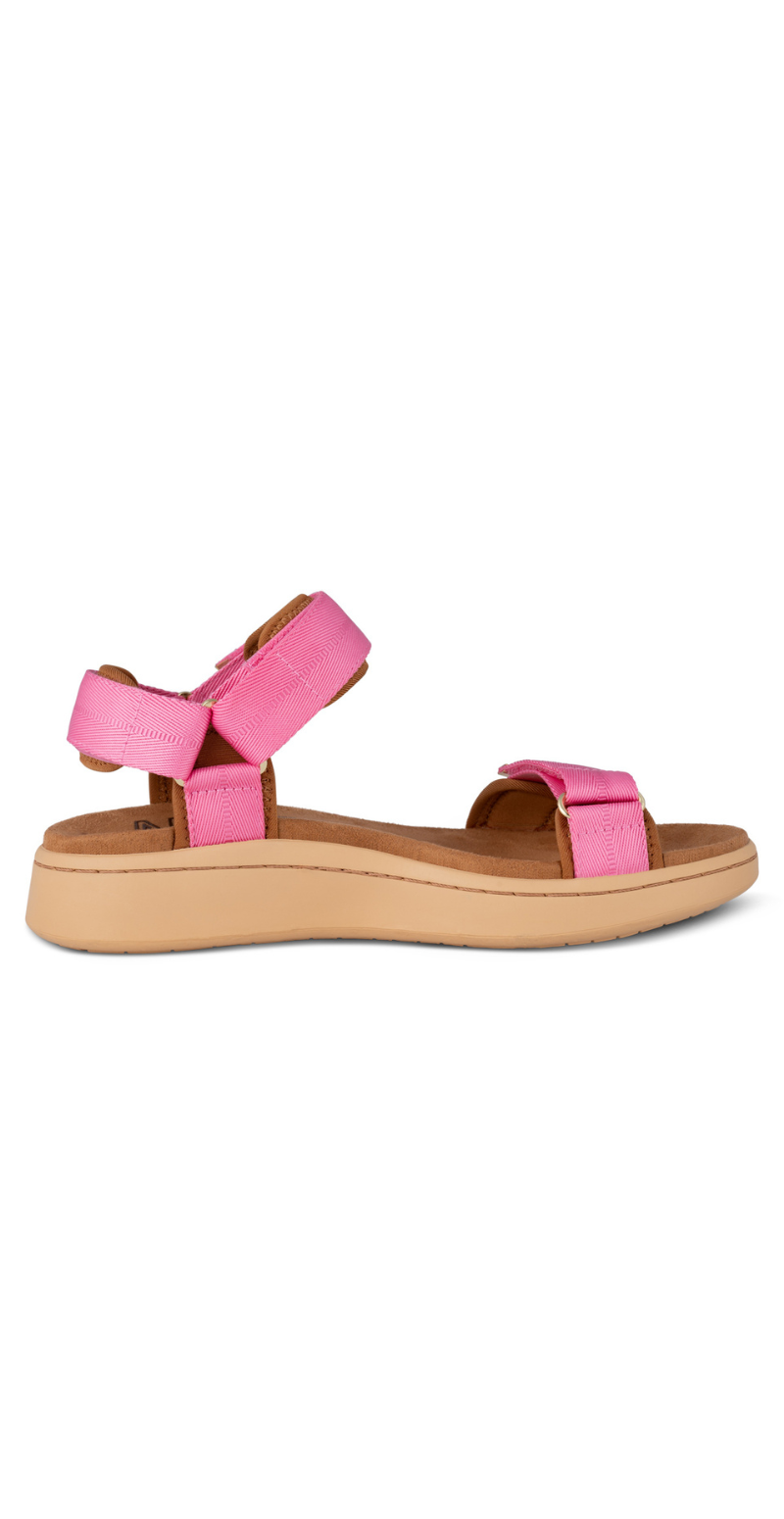 Line sandal med velcro aurora pink Woden