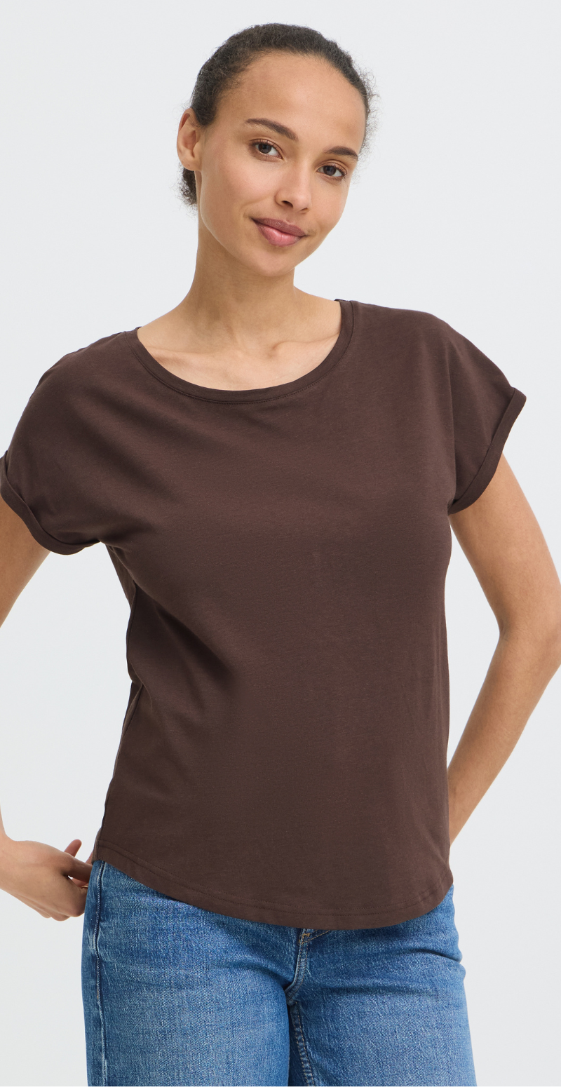 Pamila ensfarvet t-shirt java B.young