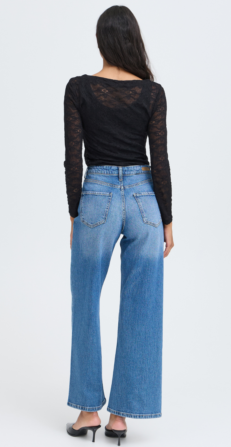 Priya blondebluse med lange ærmer meteorite B.young