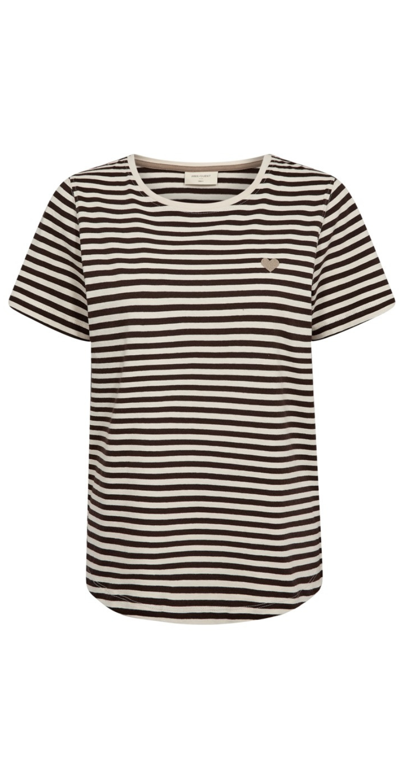 Mian bluse med striber moonbeam w. mole Freequent
