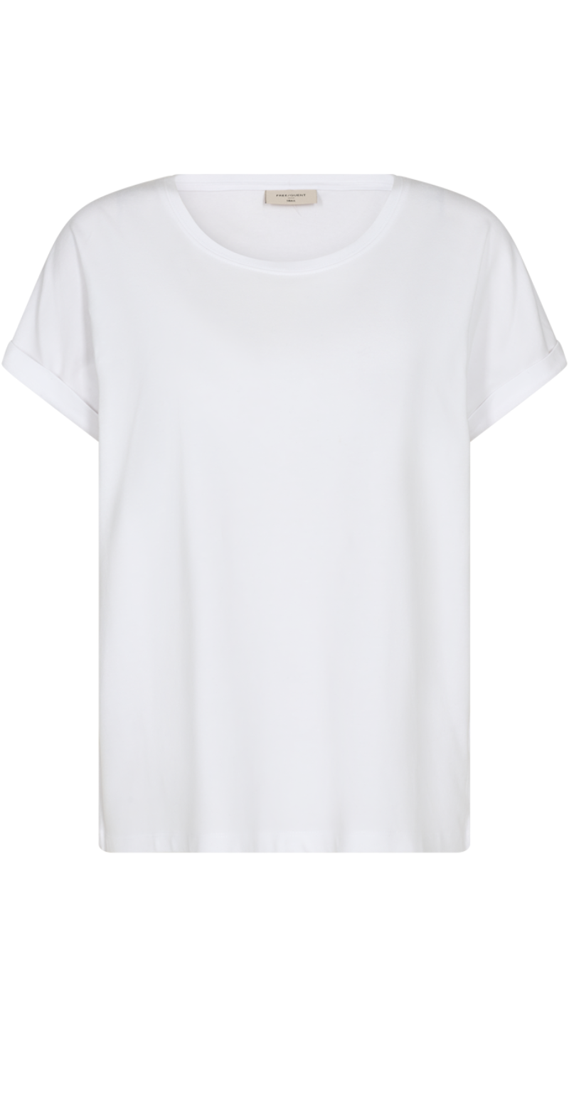 Joke bluse med opsmøg hvid
