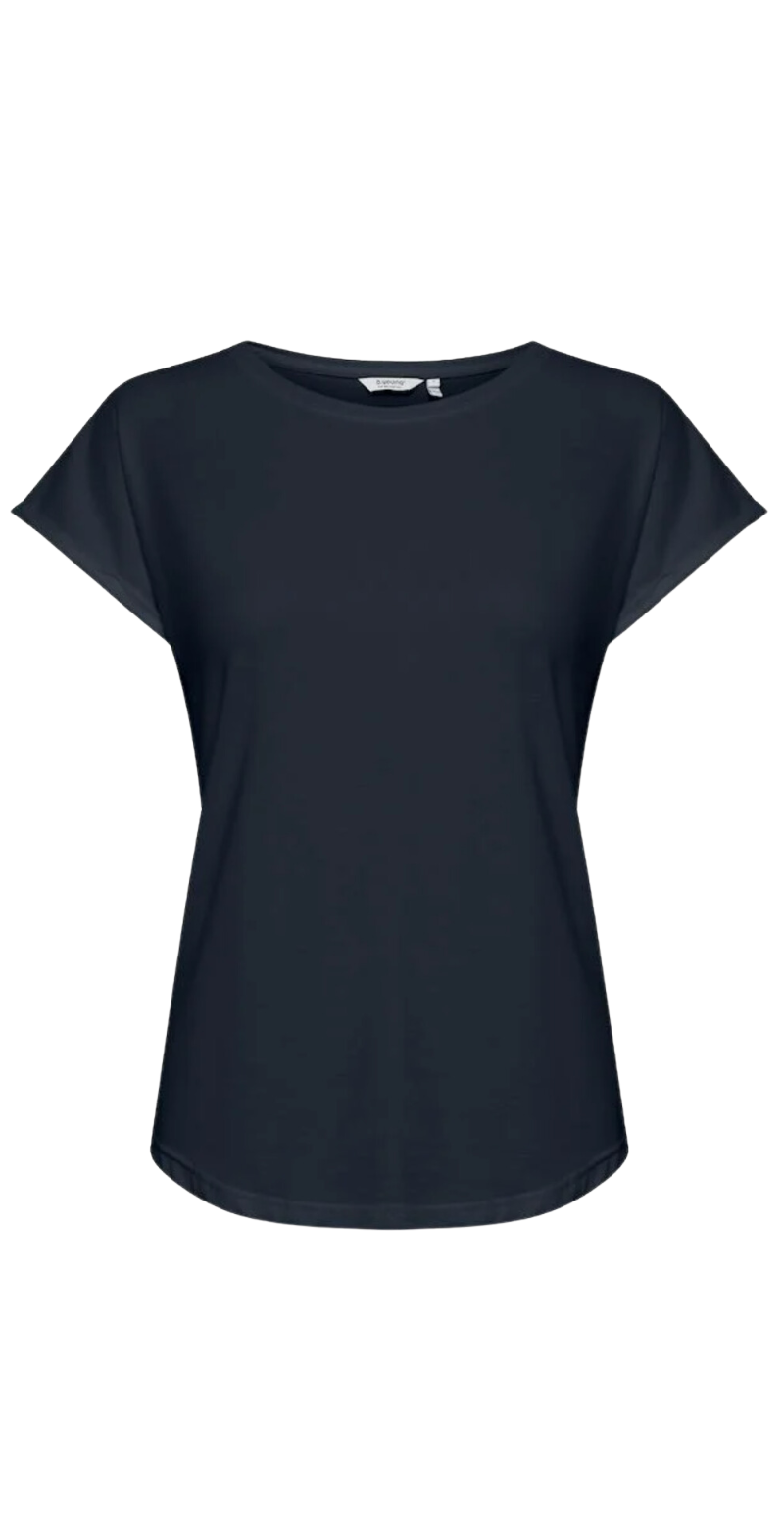 Pamila ensfarvet t-shirt navy