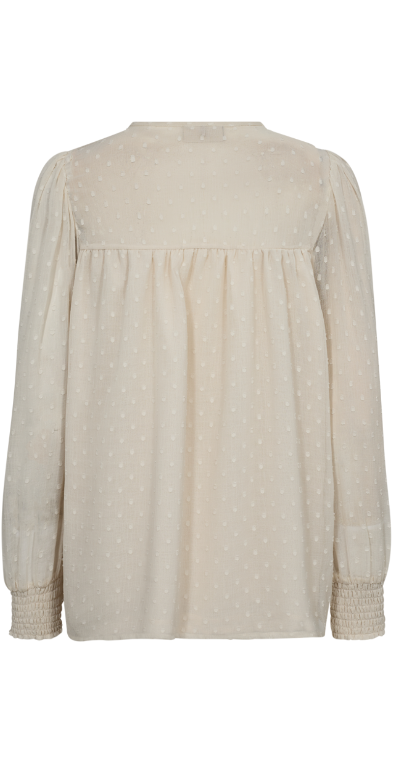 Reva bluse med flotte detaljer moonbeam