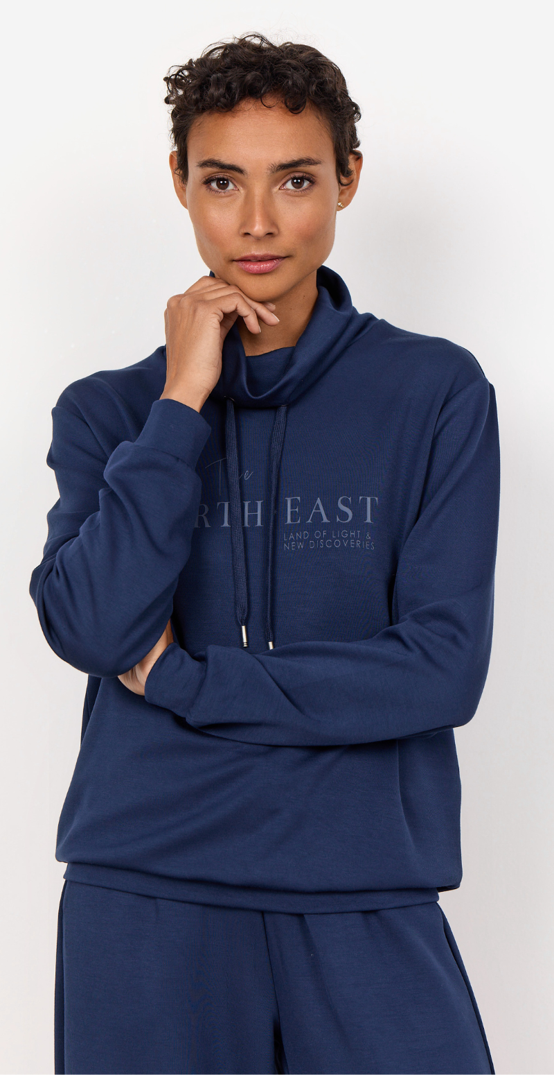 Isabella sweatshirt i modal kvalitet navy