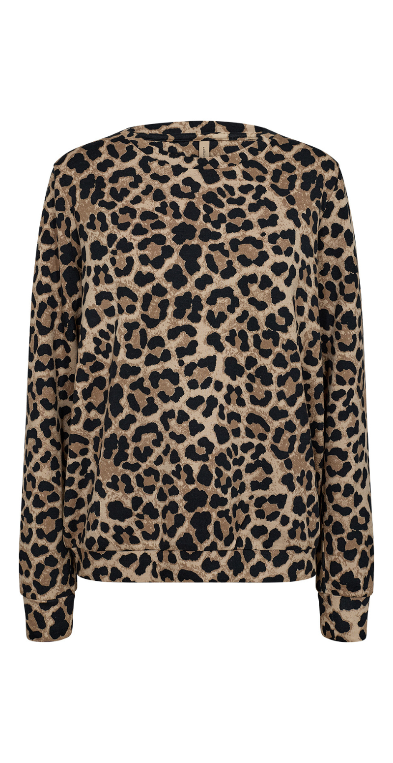 Fiona bluse i leopardprint