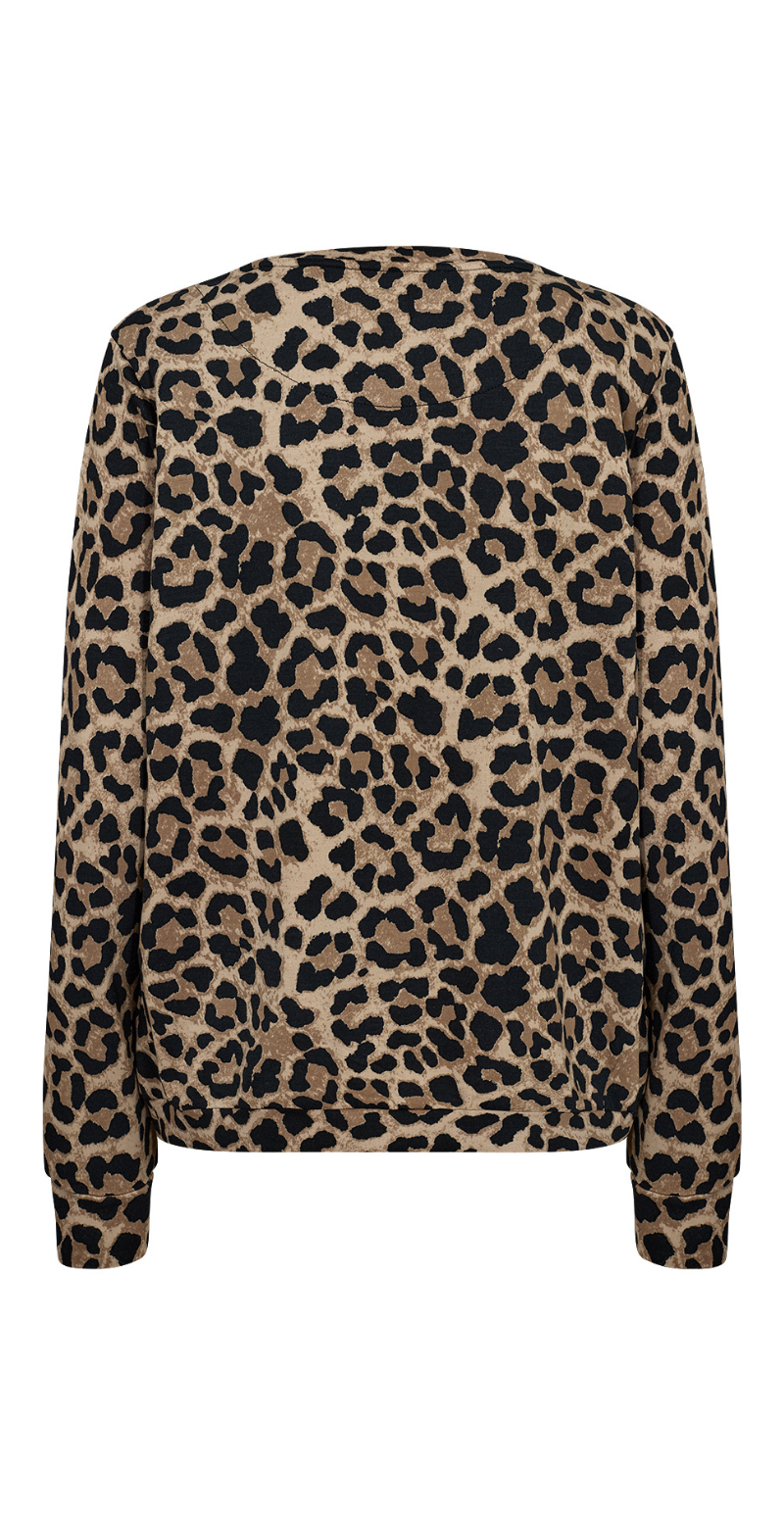 Fiona bluse i leopardprint