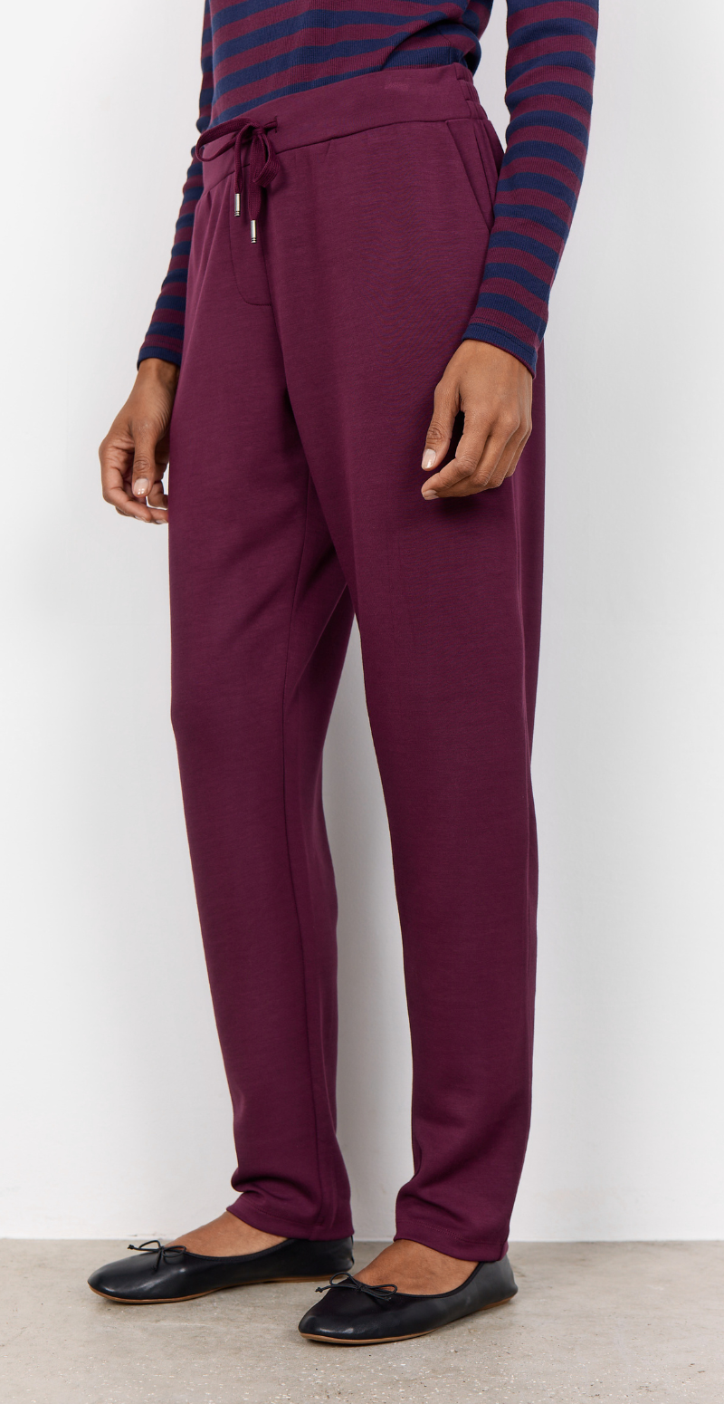 Nynne sweatpants med bindebånd bordeaux