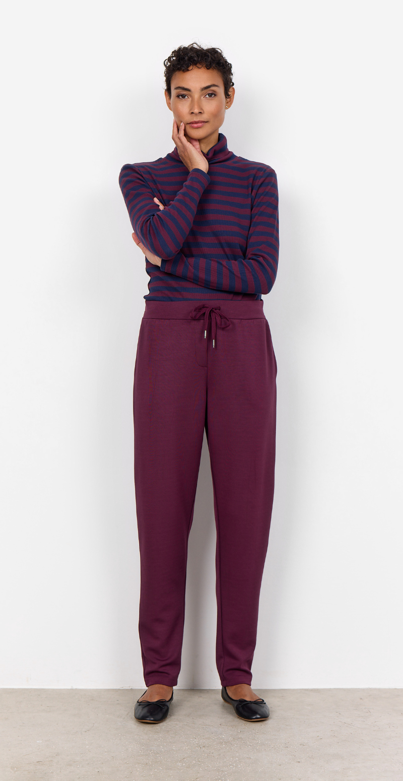 Nynne sweatpants med bindebånd bordeaux