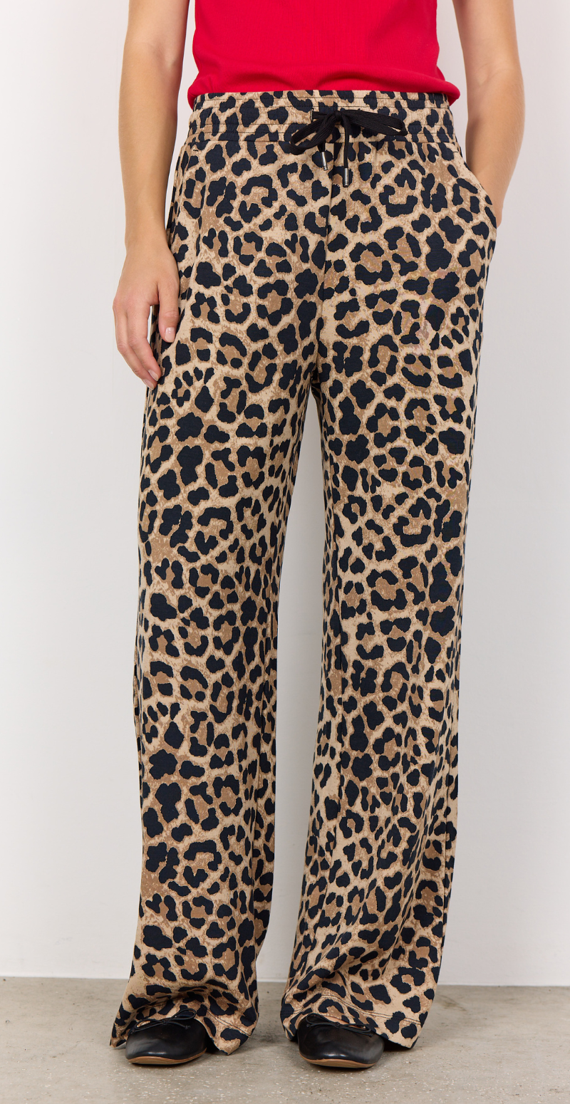 Finoa bukser i leopardprint