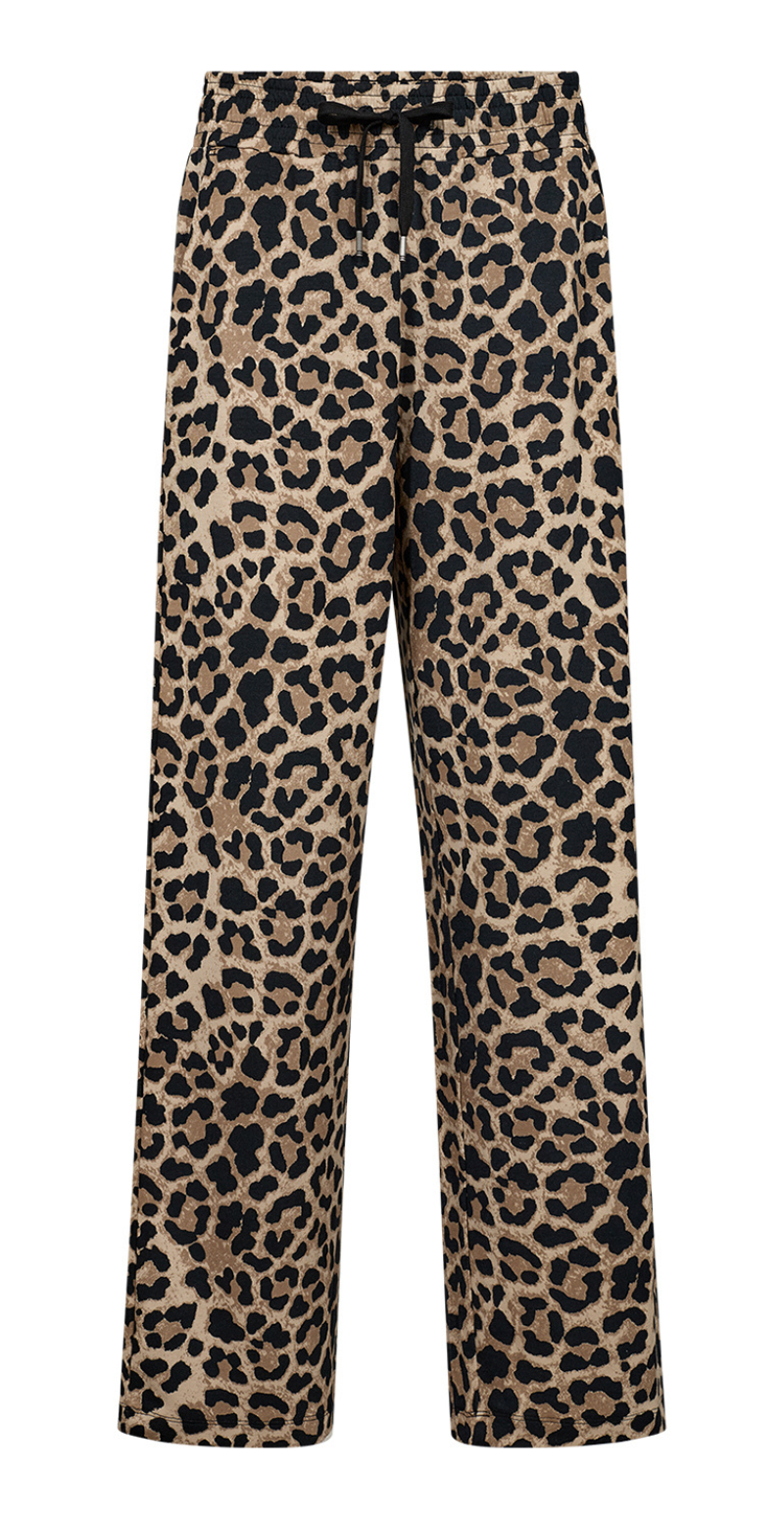 Finoa bukser i leopardprint