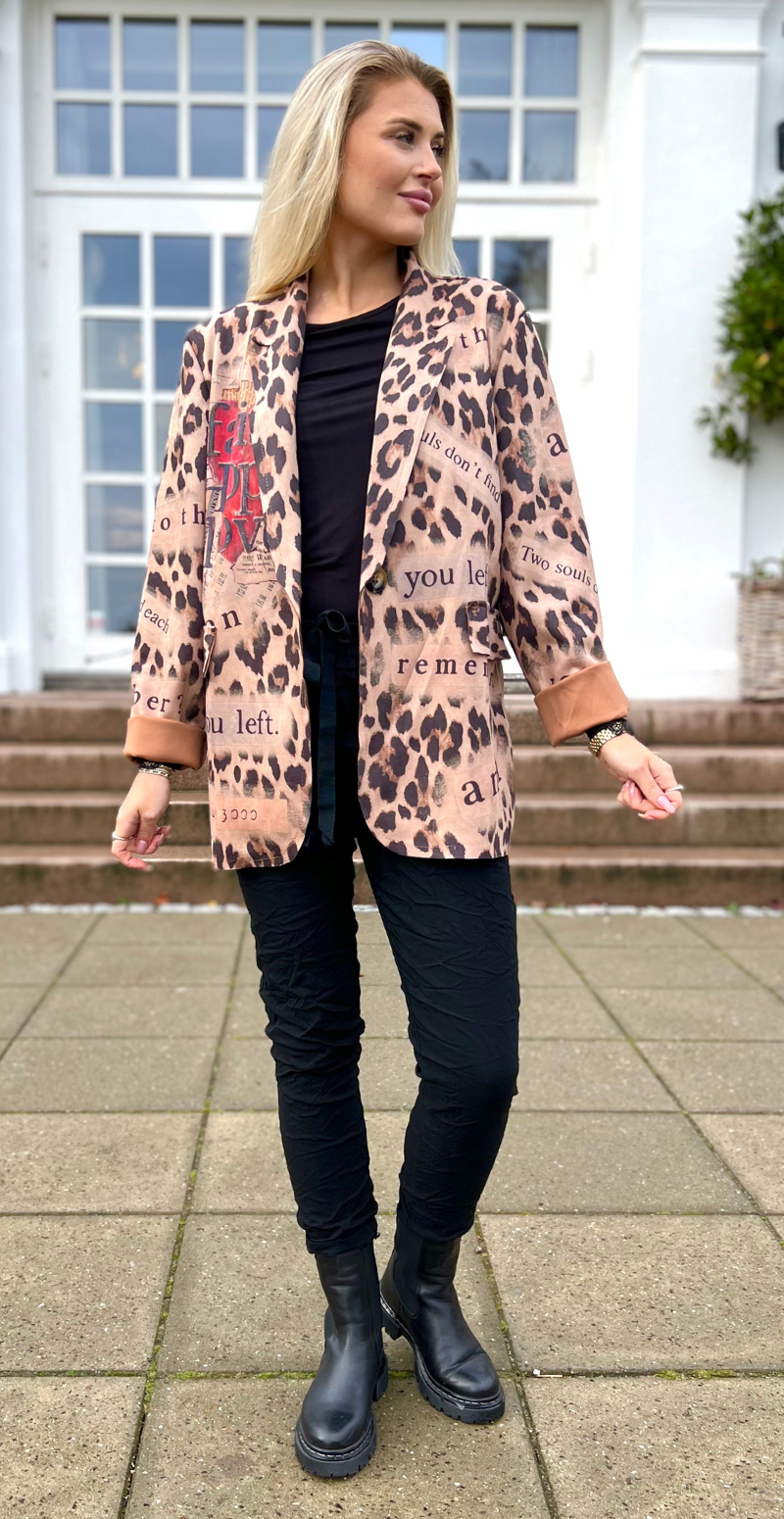 Madison blazer med zebra- og leoprint LikeLondon