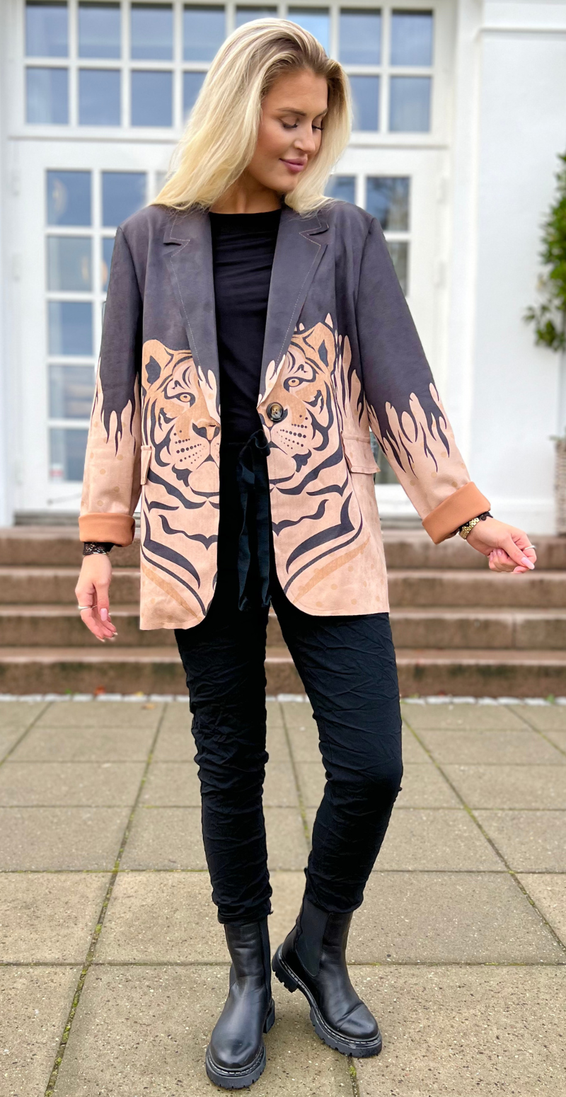 Madison blazer med prikker og tigerprint LikeLondon