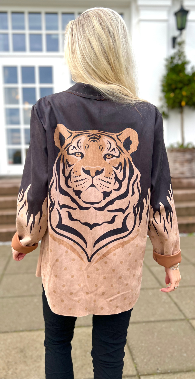 Madison blazer med prikker og tigerprint LikeLondon