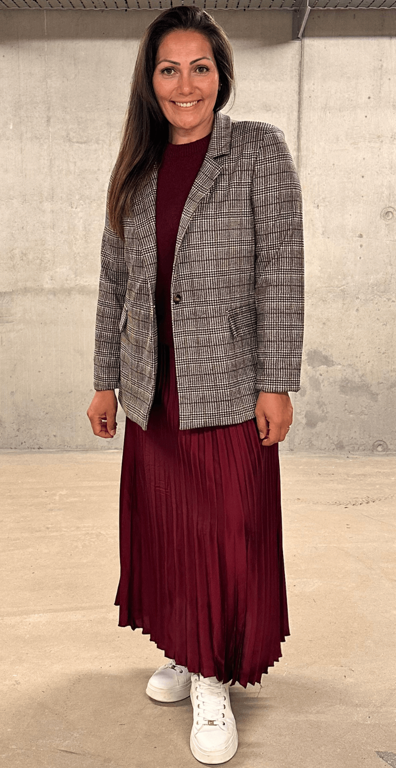 brun ternet blazer fra likelondon by Christina