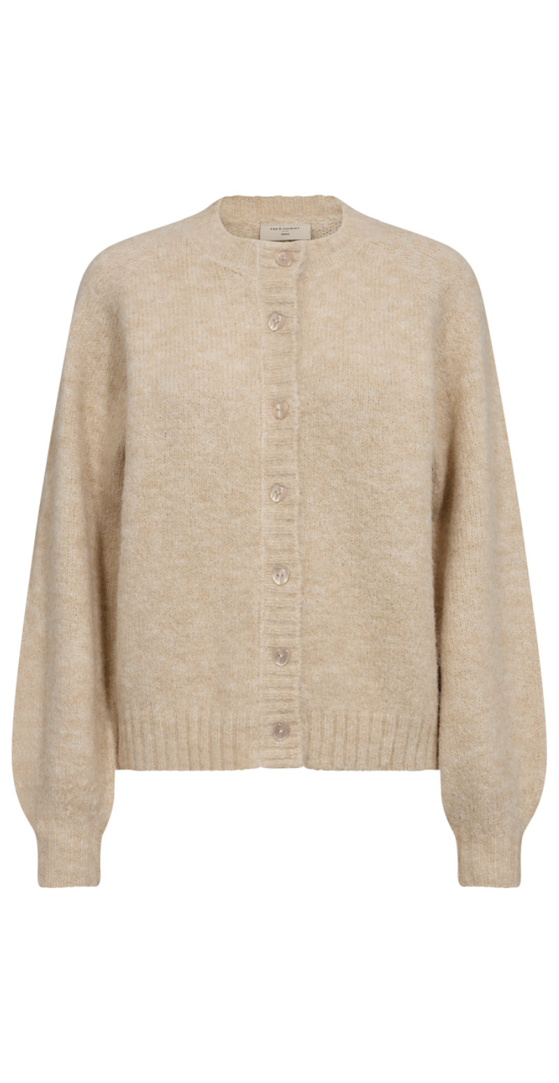 Kort strik cardigan moonbeam