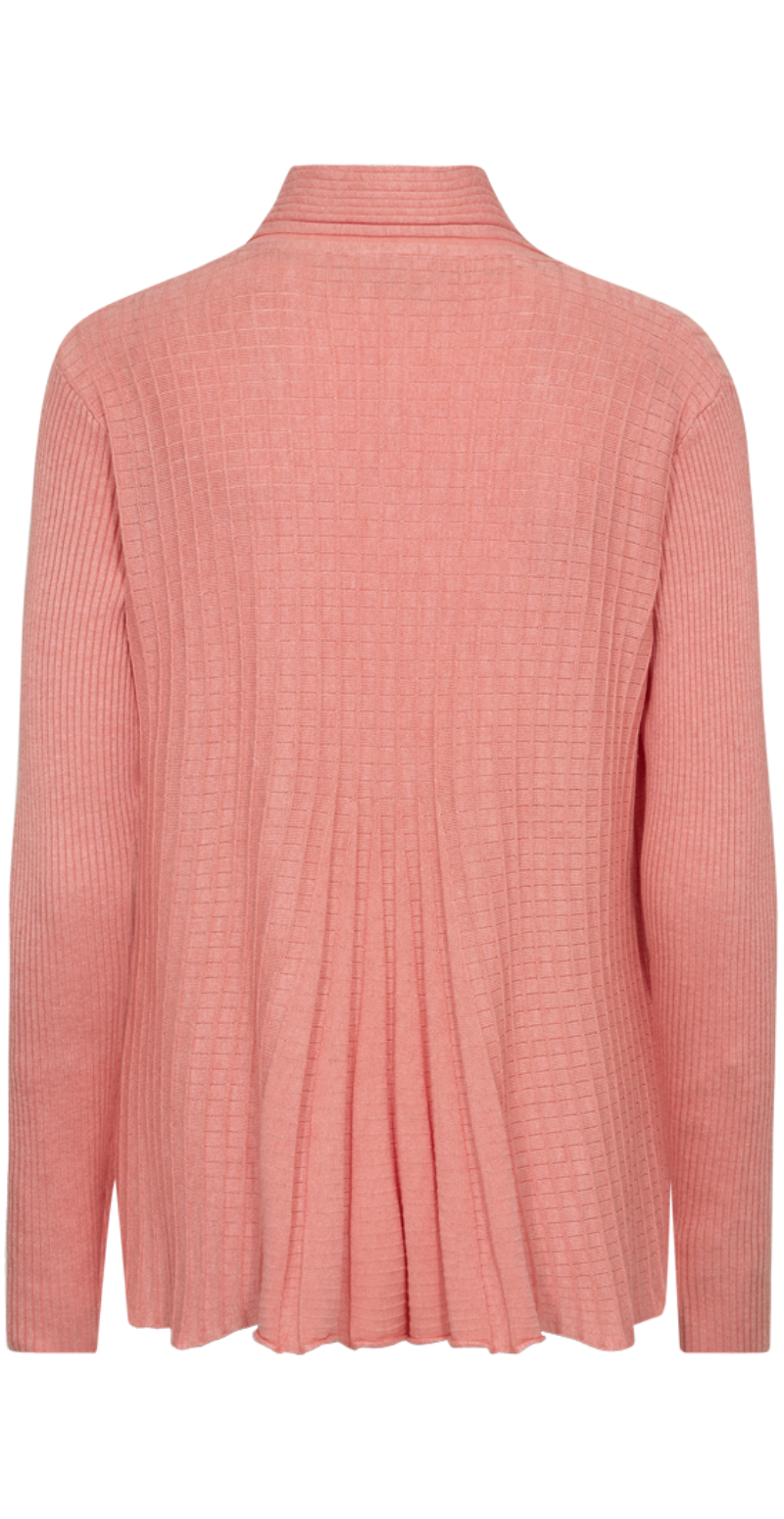 Kort claudisse cardigan burnt coral melange