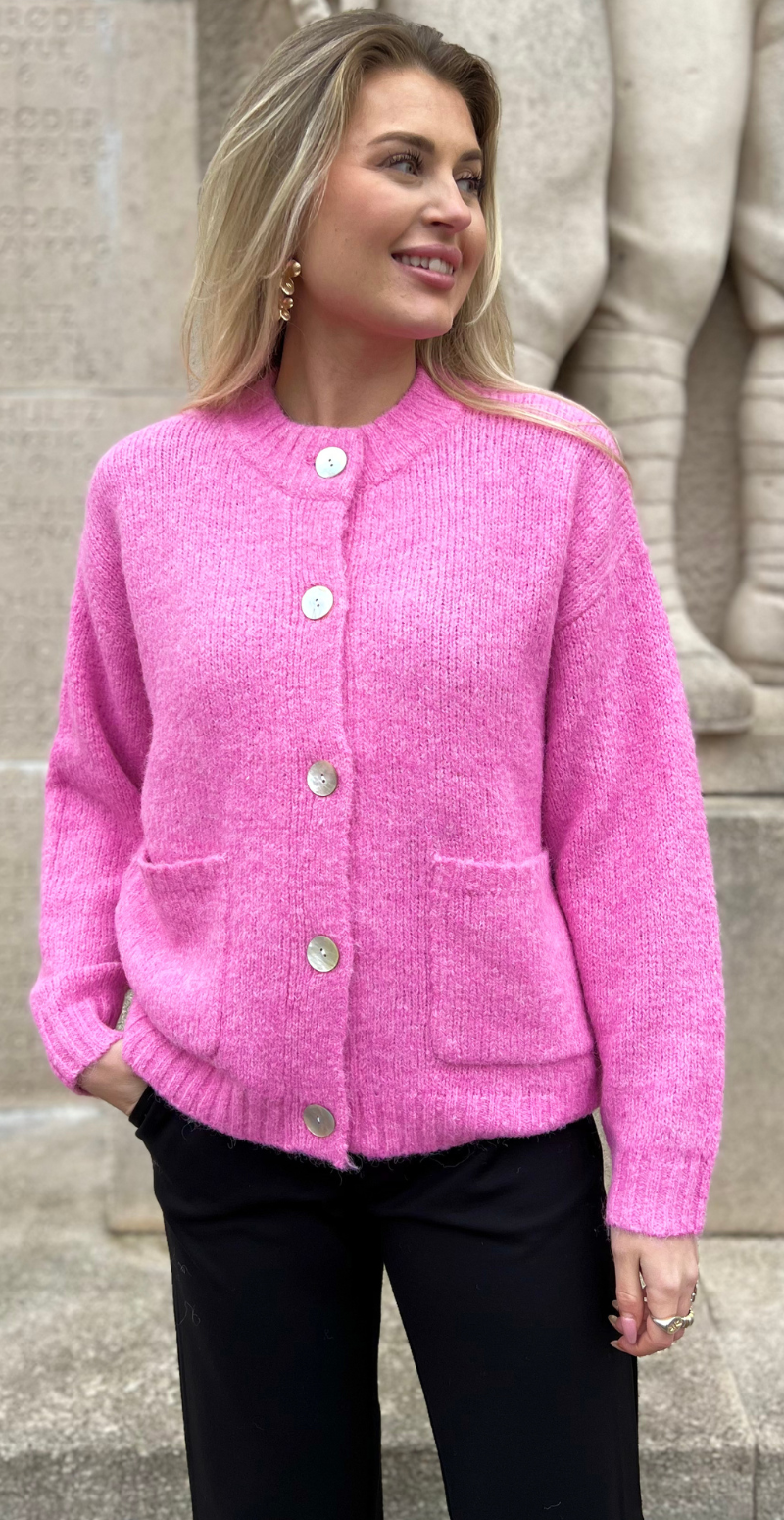 lu stjerneborg knit cardiganピンク lu stjerneborg knit cardiganピンク
