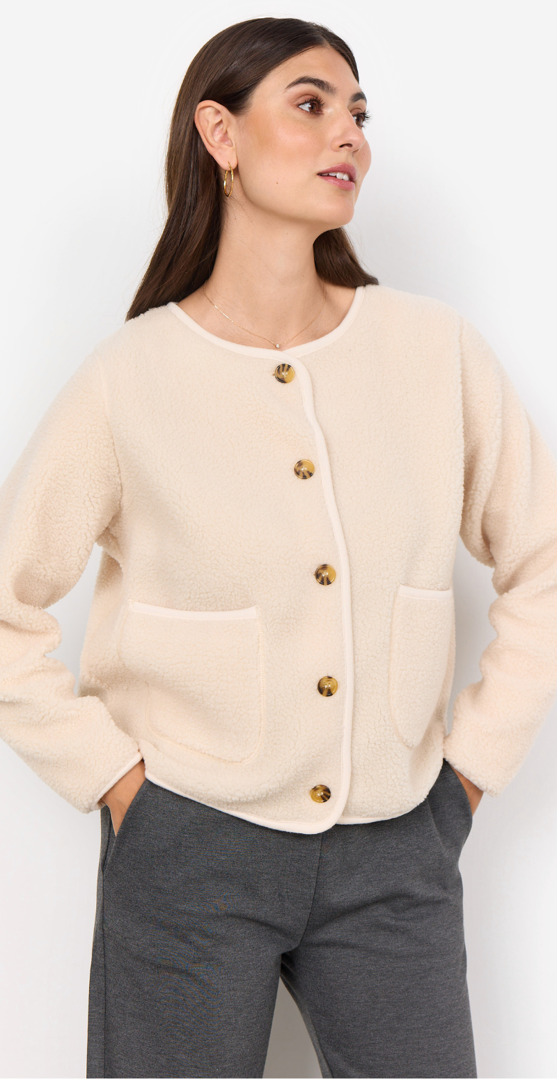 Darla teddy cardigan creme