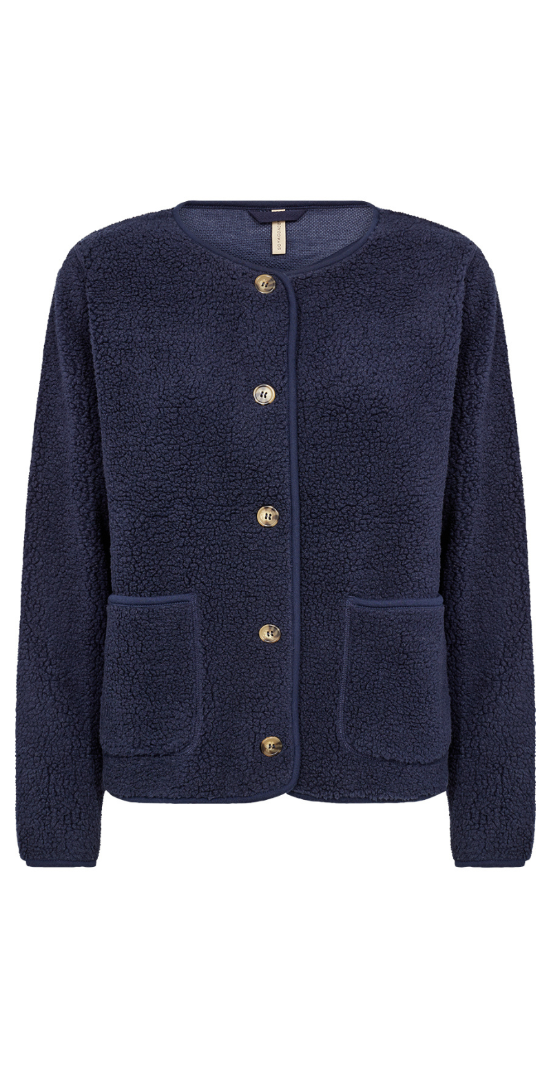 Darla teddy cardigan navy