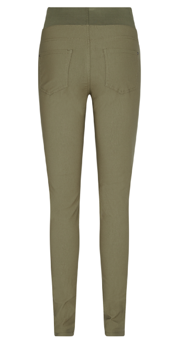 Shantal bukser med elastik i taljen grøn bagfra