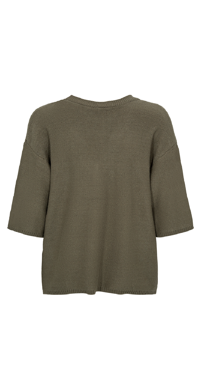 Alpi pullover med v-hals deep lichen green