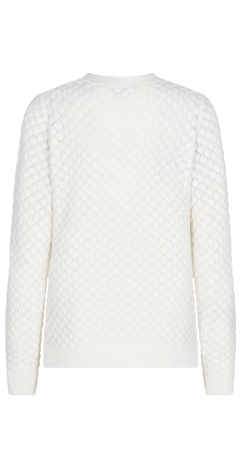 Strikket pullover offwhite bagfra