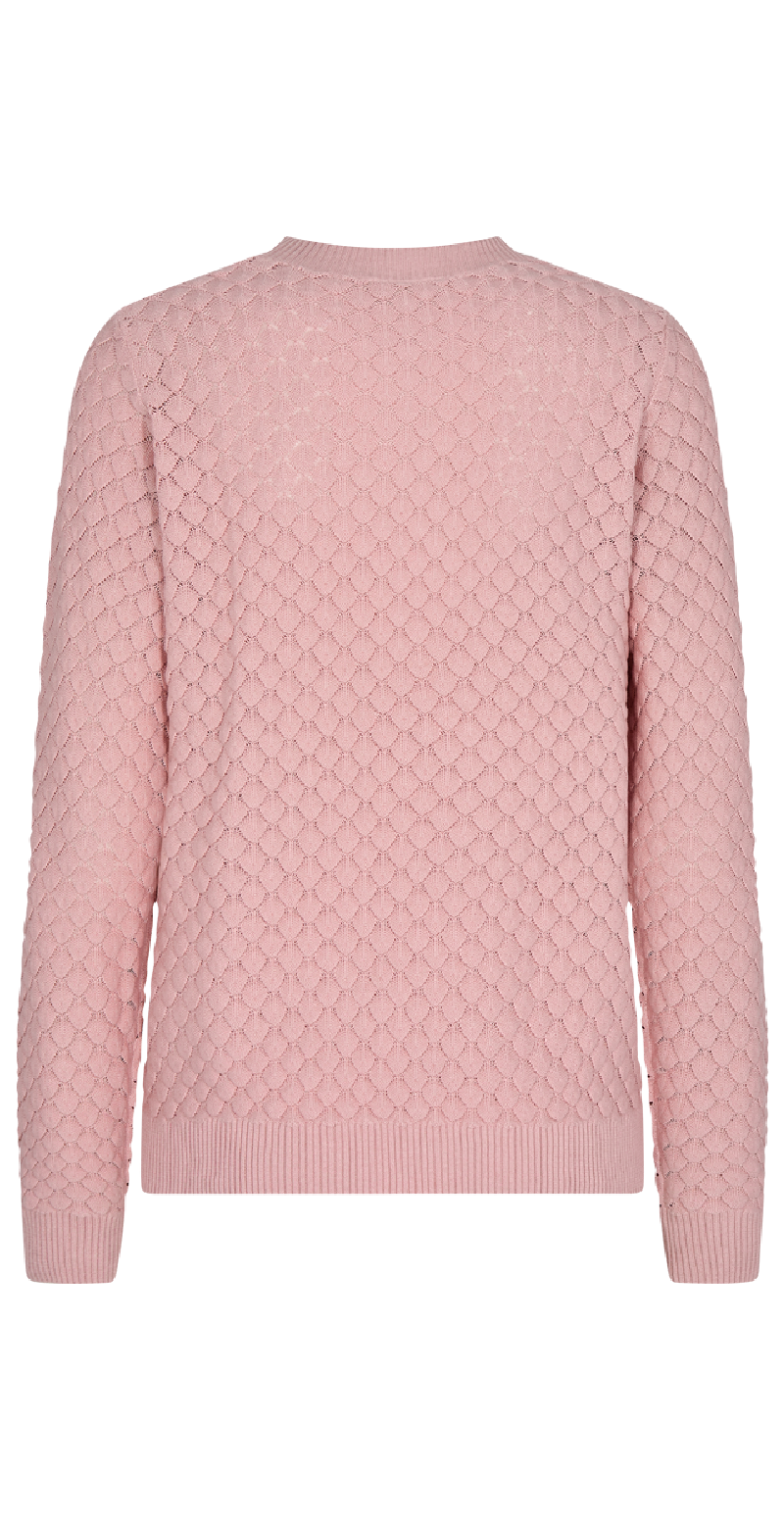 Strikket pullover rosa  bagfra