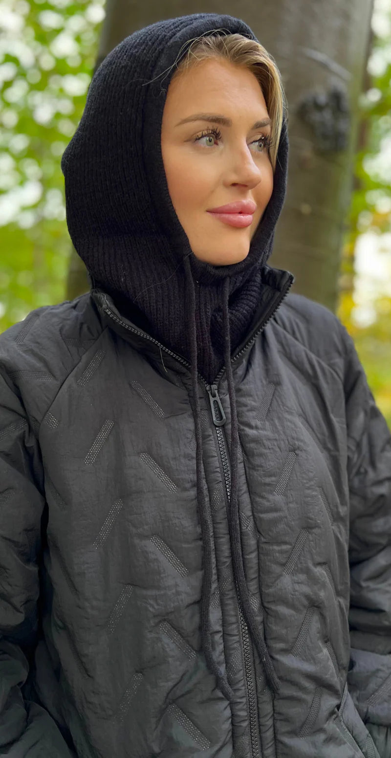 Balaclava med snøre sort LikeLondon