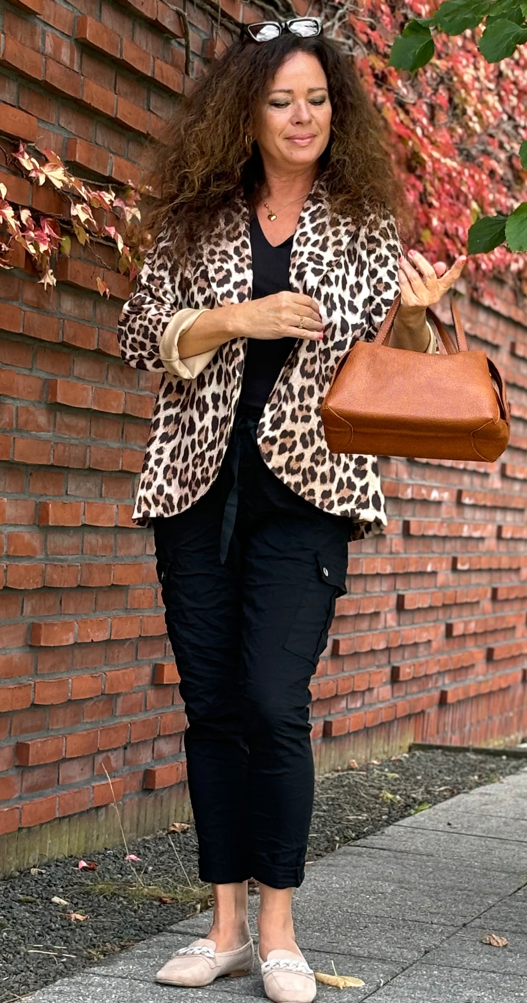 Blazer med leopard print Likelondon