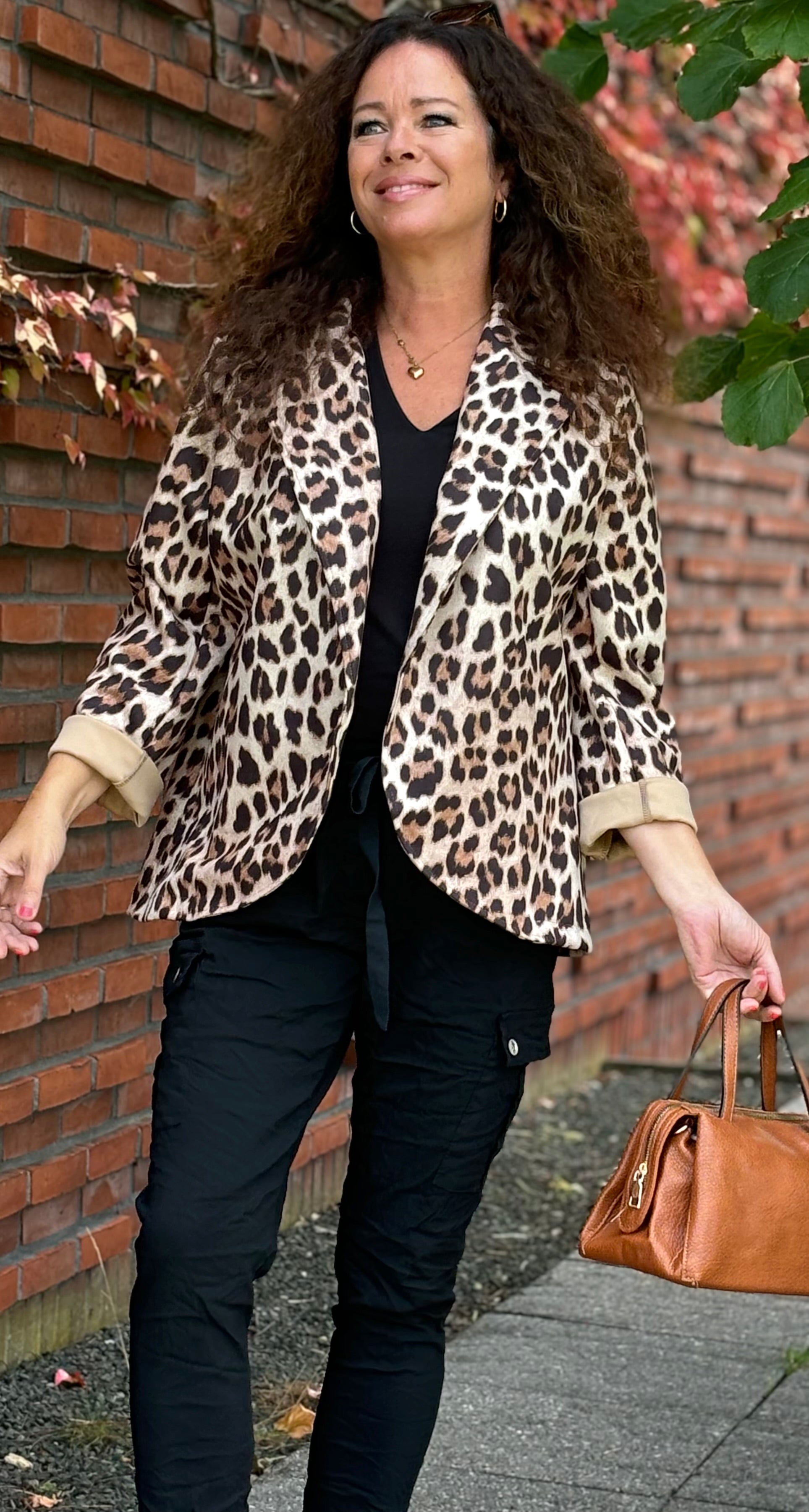 Blazer med leopard print Likelondon