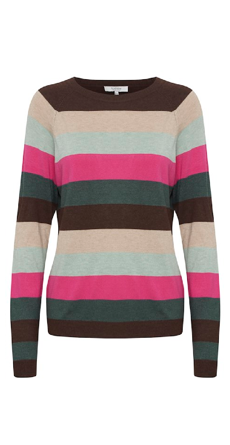 Klassisk strikbluse cilantro mix