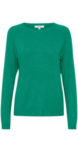 Klassisk strikbluse cadmium green