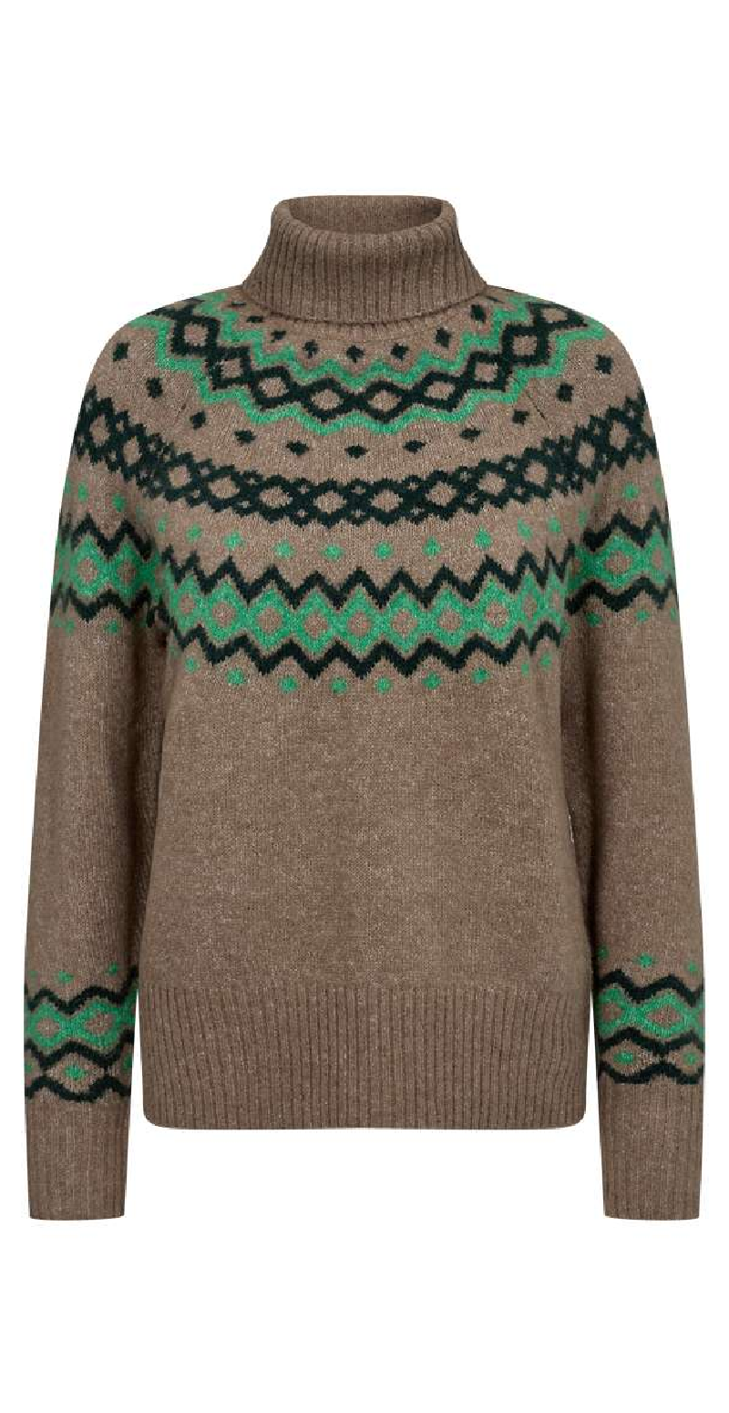 Merla pullover desert taupe melange w. Rainy