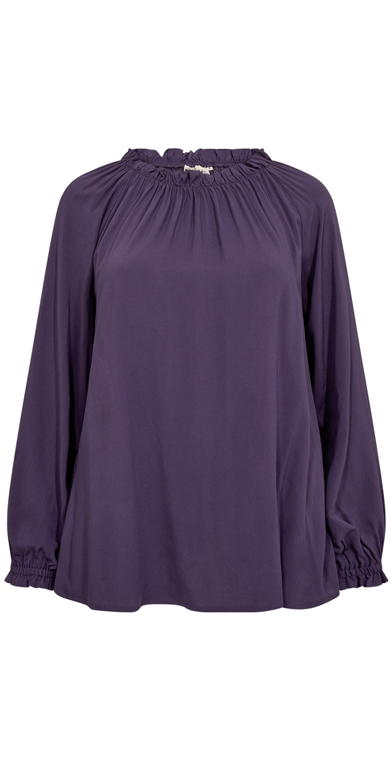 Feminin bluse lilla