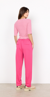 Stribet t-shirt pink