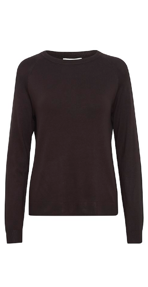 Klassisk strikbluse sort