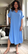 Forudbestil uge 21 - Bjørk kjole med lommer lysblå LikeLondon