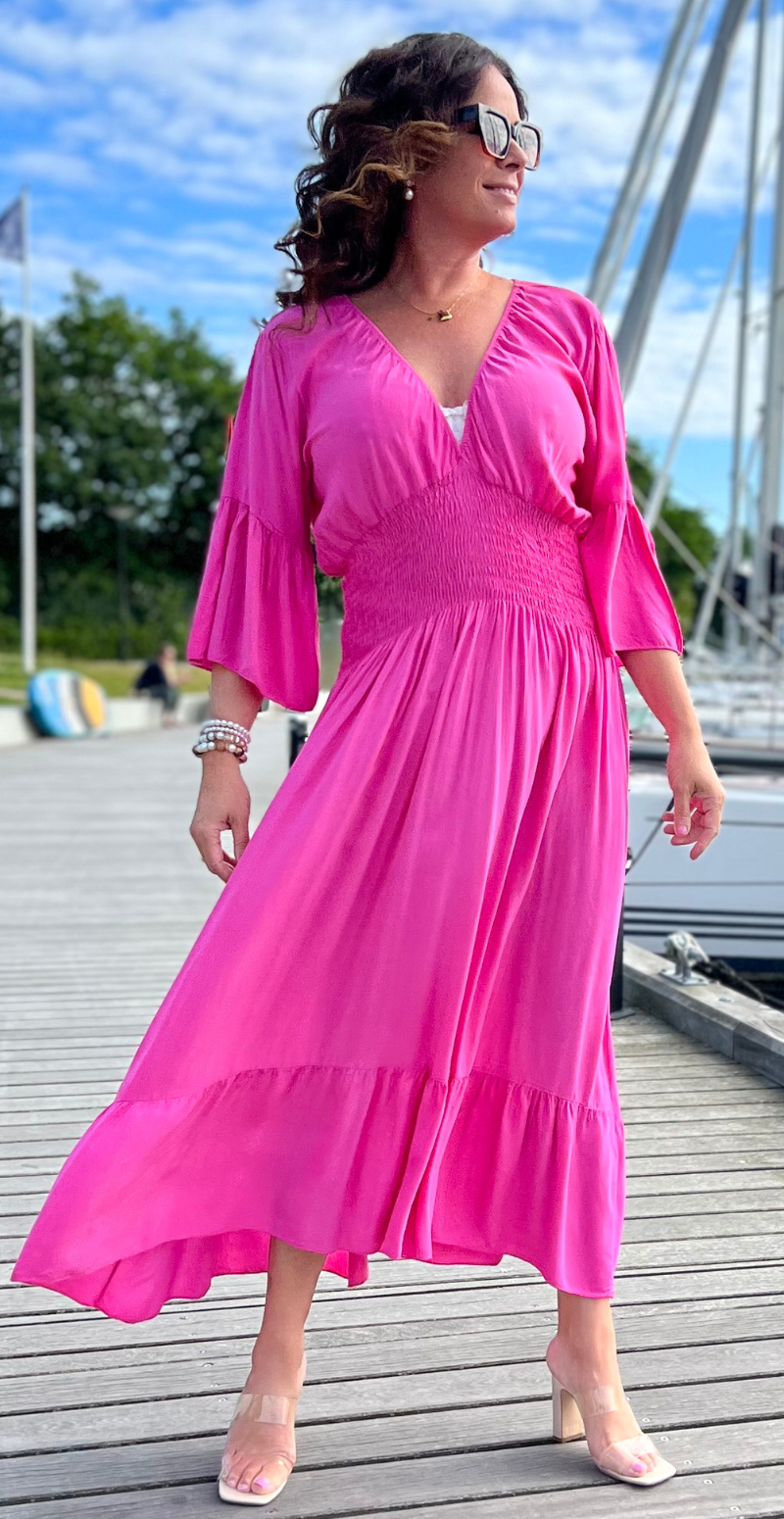 Kimberly kjole med smock pink