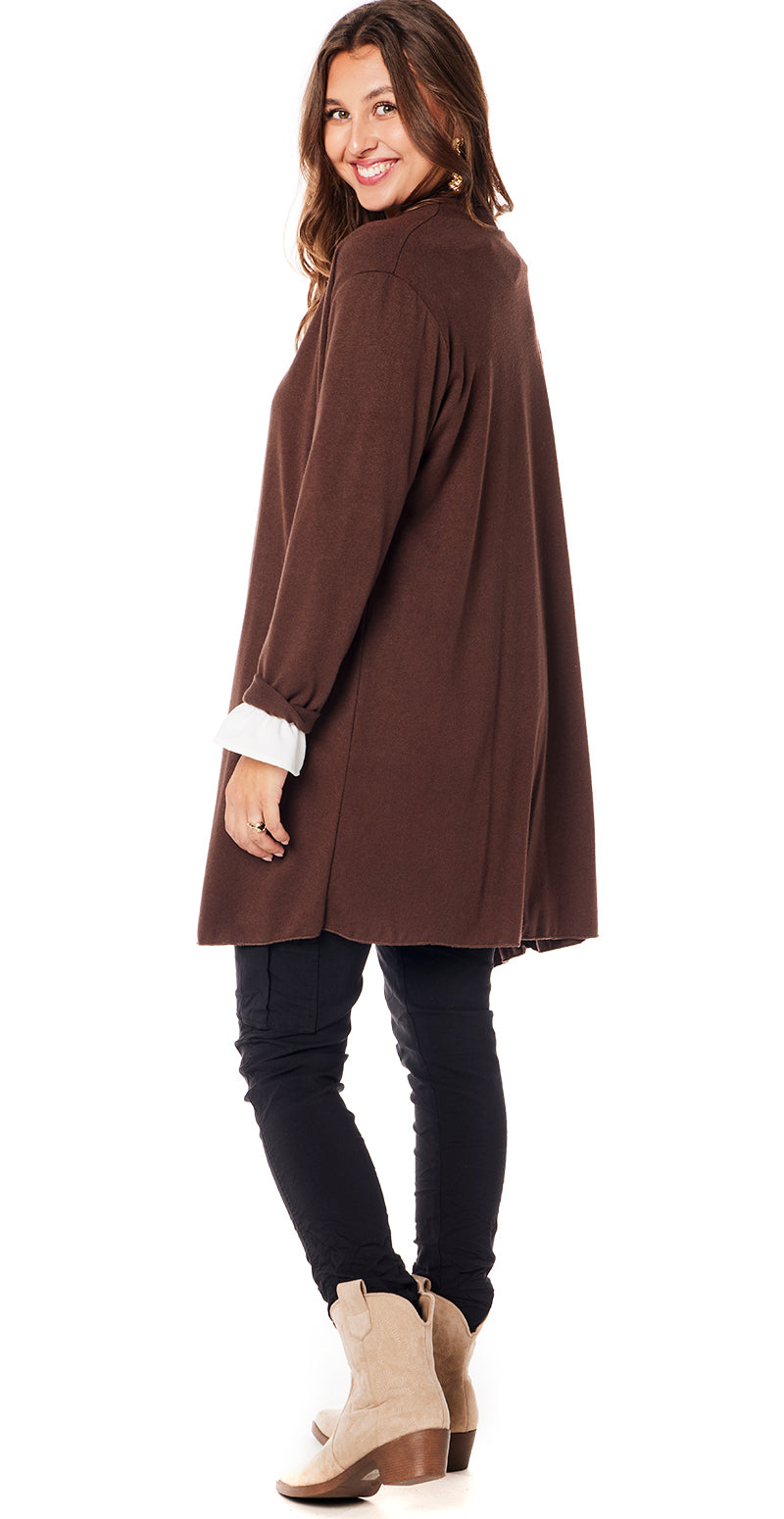 Cardigan brun Likelondon