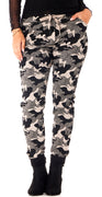 Bukser med camouflage mønster creme Likelondon