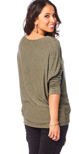 Strikbluse med stjerner army Likelondon