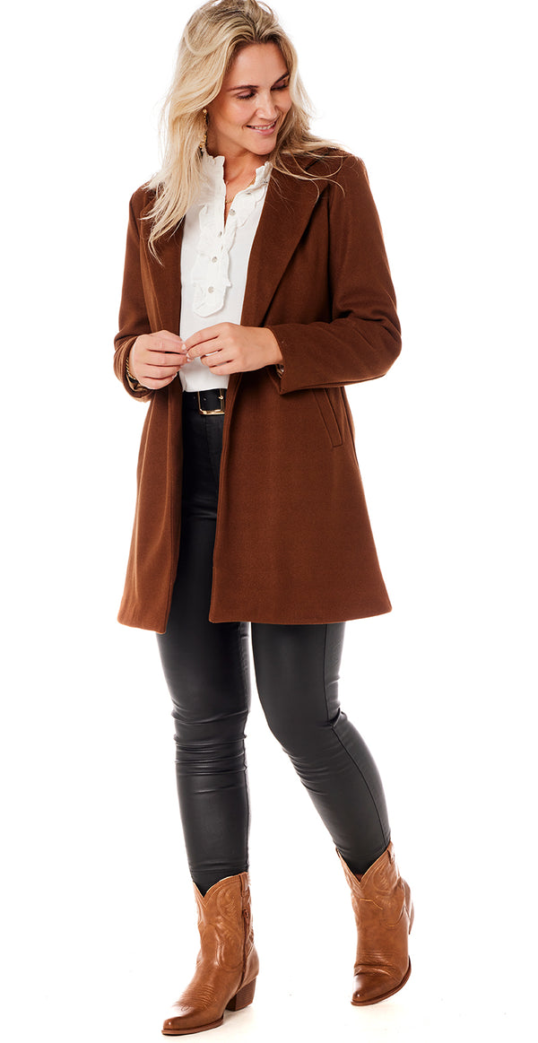 Klassisk frakke brun Likelondon