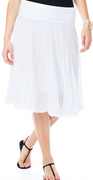 Sabrina kort nederdel med elastik hvid LikeLondon