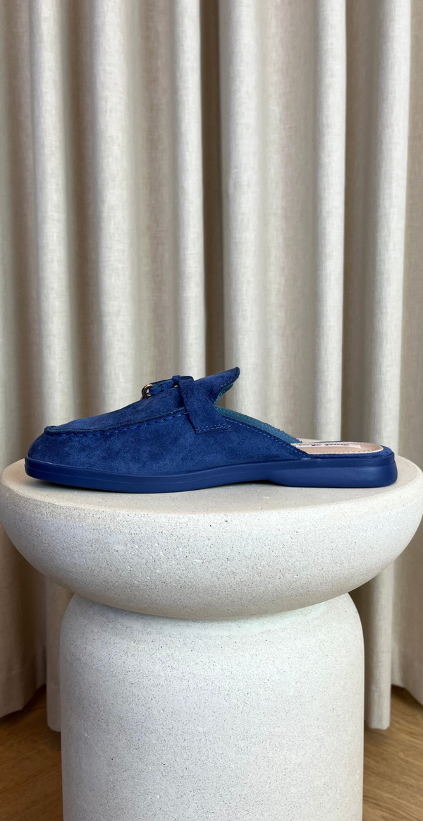 slip-in loafers blå fra siden likelondon shoes