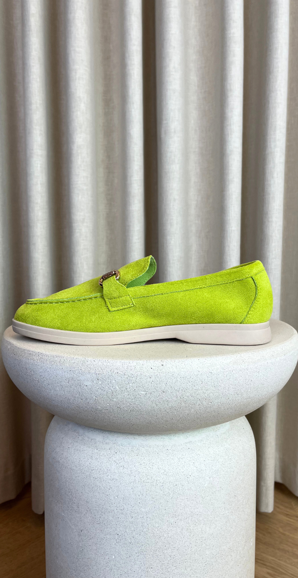 loafers med guld spænde grøn inderside likelondon shoes