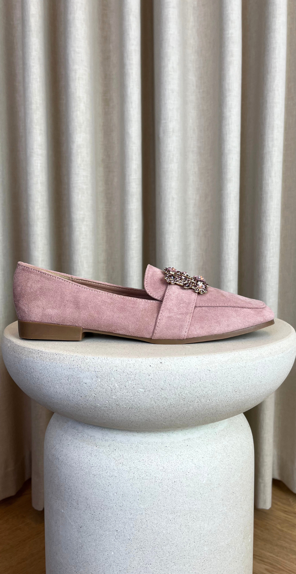 loafers med spænde rosa likelondon shoes