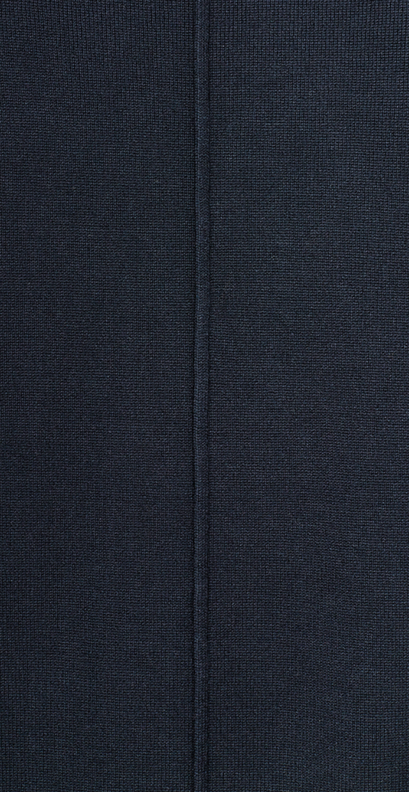 Strikbluse med 3/4 ærme navy