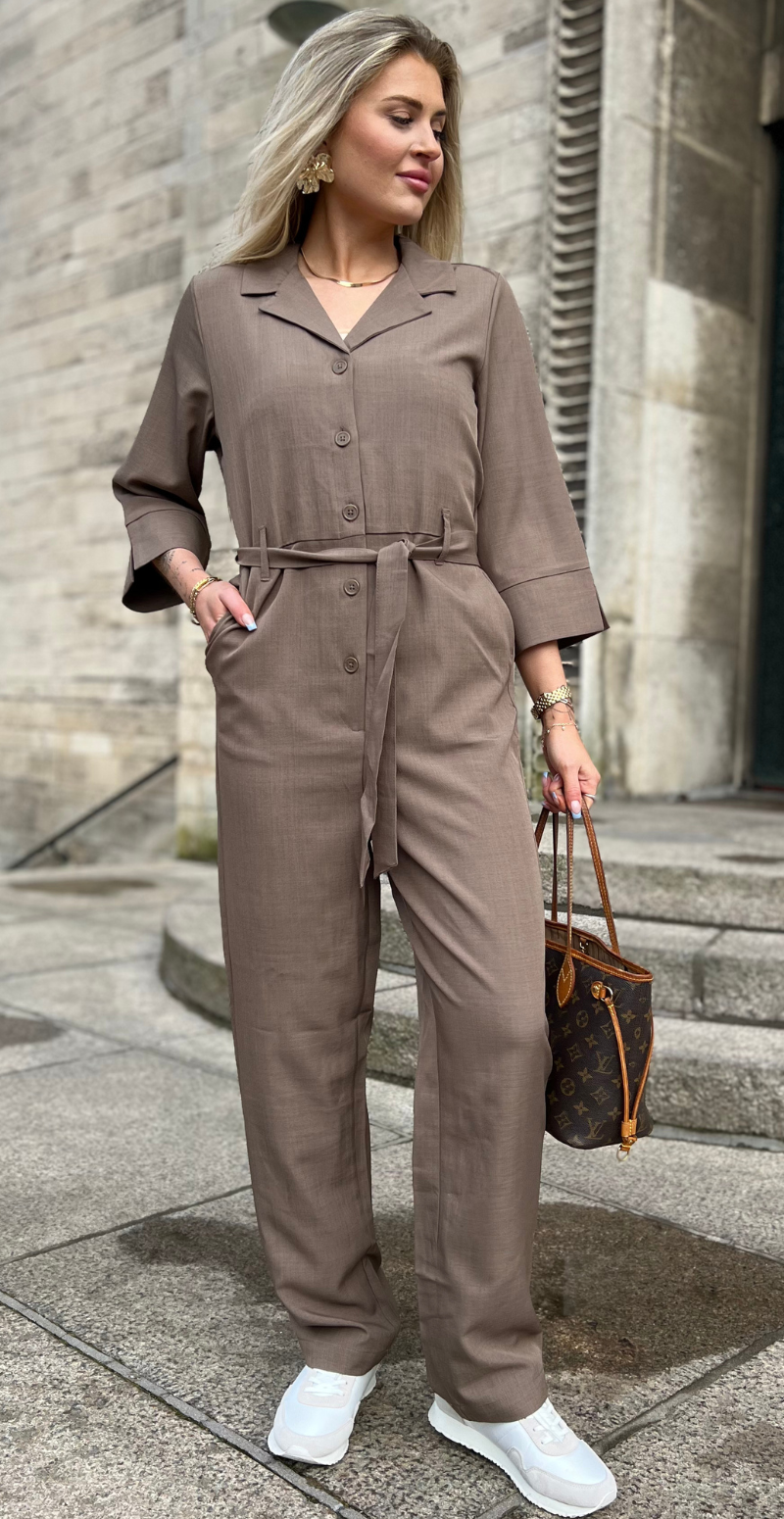 Midde jumpsuit walnut melange