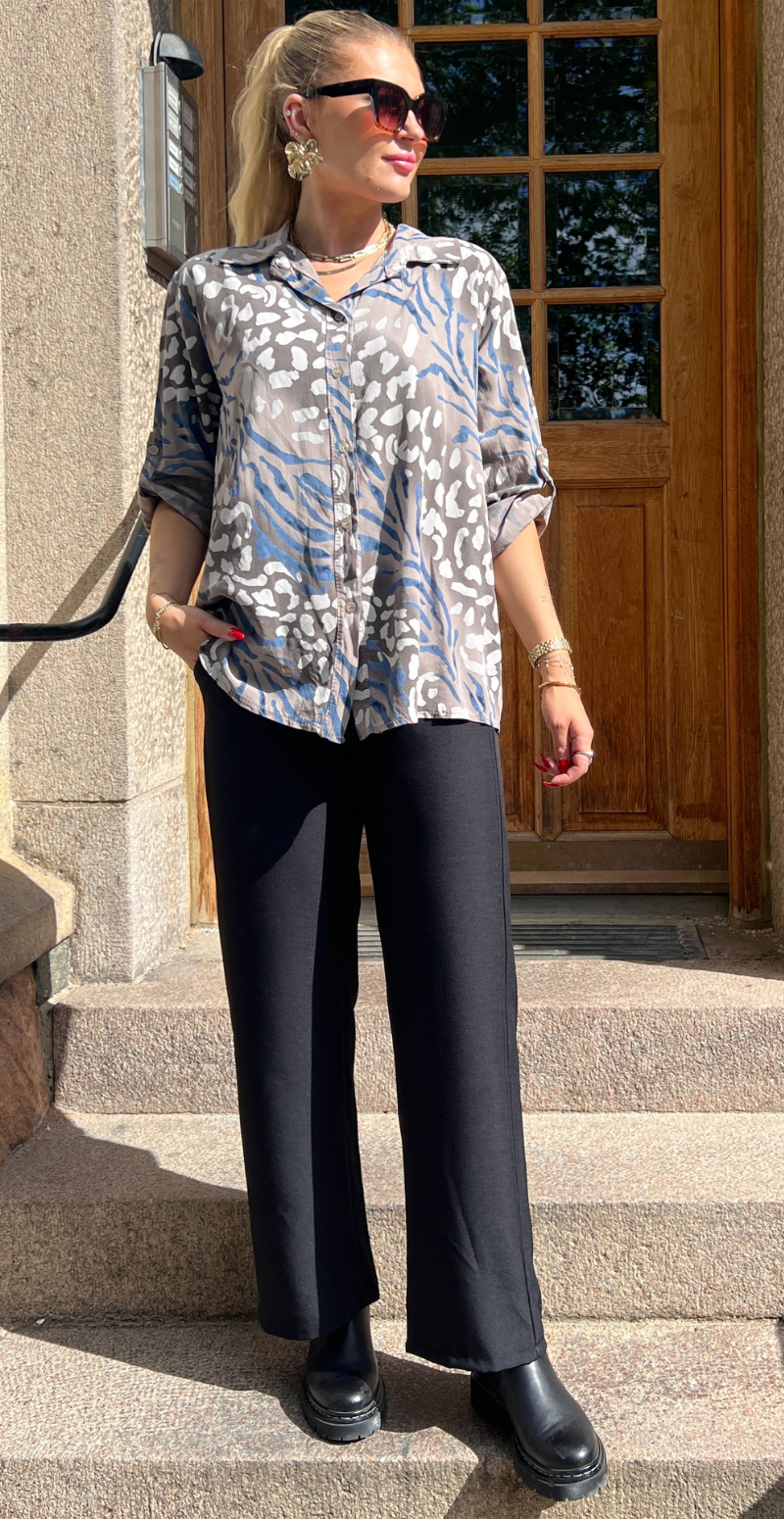 Melissa skjortebluse med dyreprint fango LikeLondon