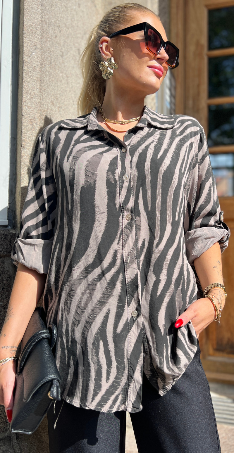 Melissa skjortebluse med zebraprint fango LikeLondon